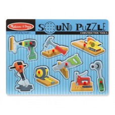 8 pc Melissa & Doug - Construction Tools Sound Pin Puzzle 